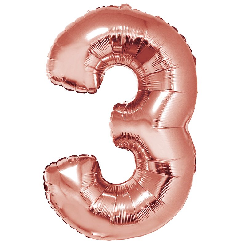 GLOBO NUM MED 3 ROSE GOLD
