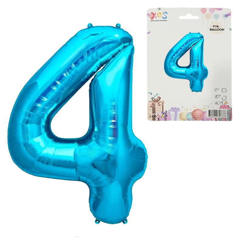 GLOBO NUM MED 4 AZUL