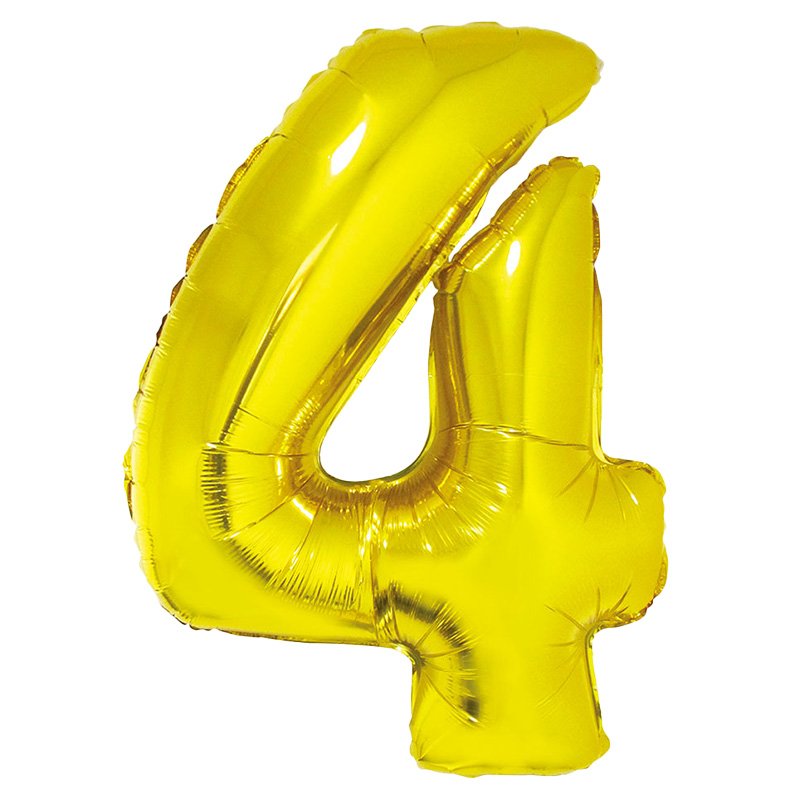 GLOBO NUM MED 4 DORADO