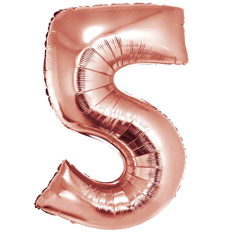 GLOBO NUM MED 5 ROSE GOLD