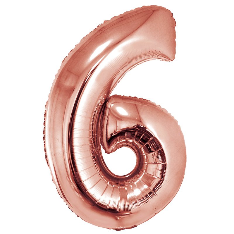 GLOBO NUM MED 6 ROSE GOLD
