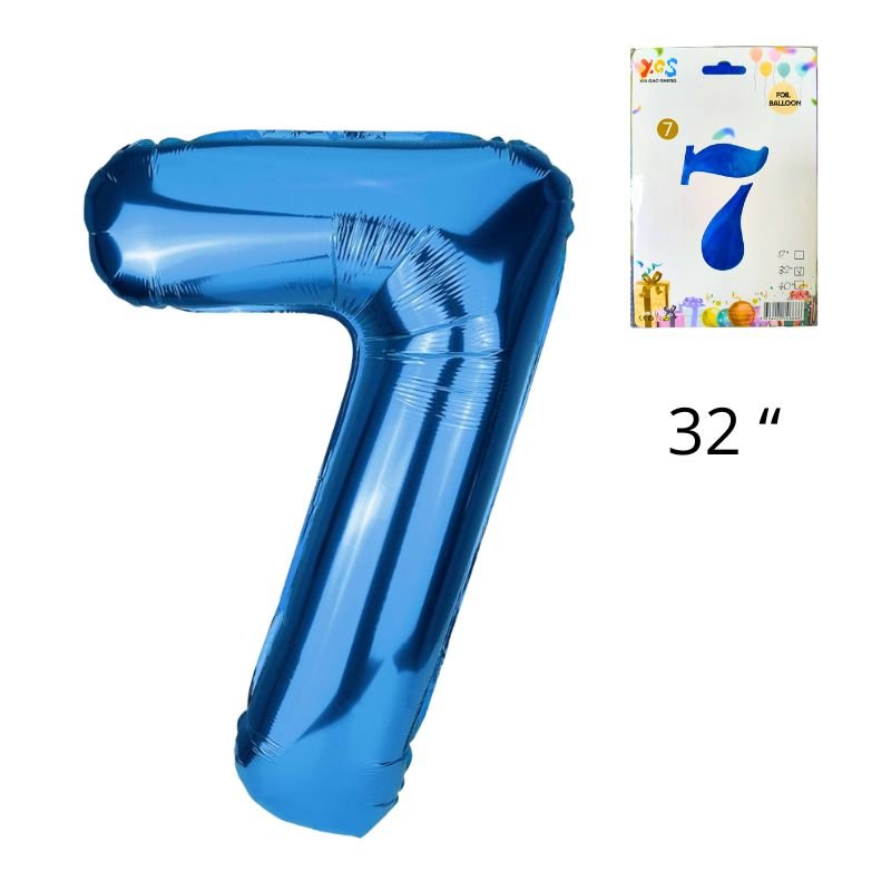 GLOBO NUM MED 7 AZUL
