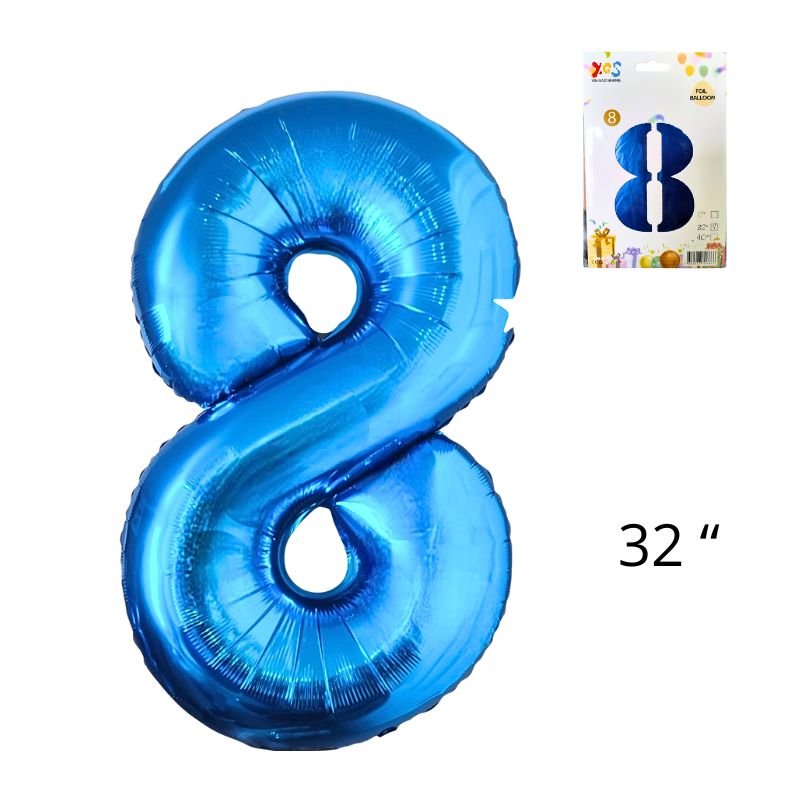 GLOBO NUM MED 8 AZUL