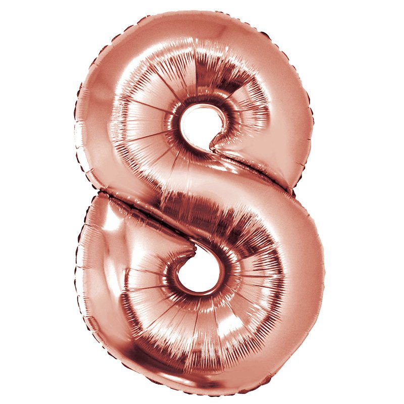 GLOBO NUM MED 8 ROSE GOLD