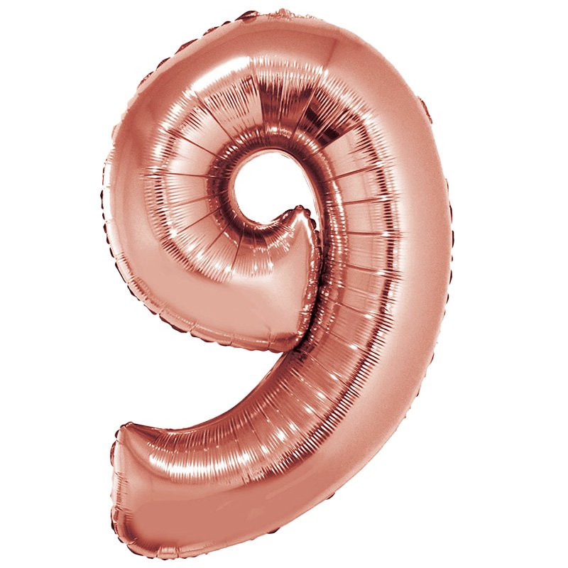GLOBO NUM MED 9 ROSE GOLD