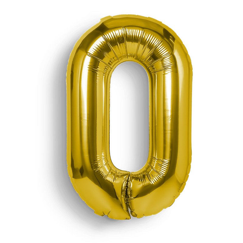 GLOBO NUM PEQ 0 DORADO