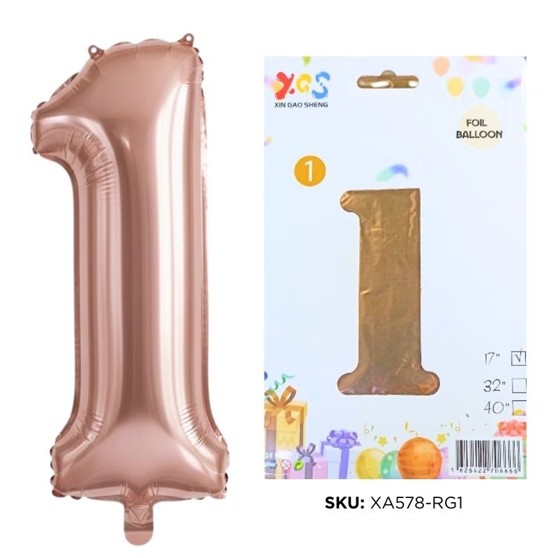 GLOBO NUM PEQ 1 ROSE GOLD
