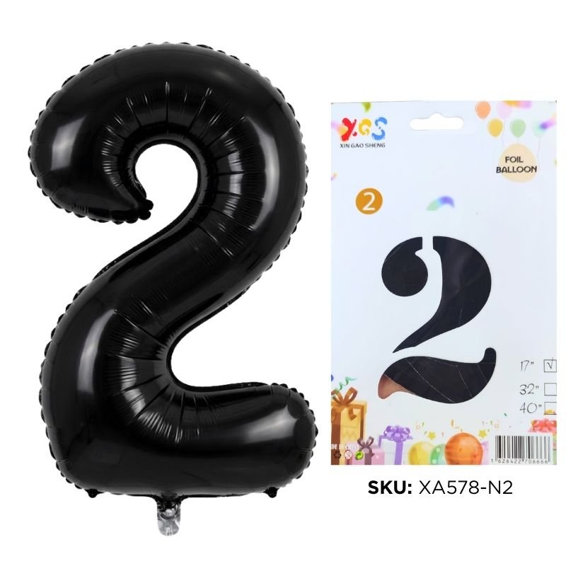 GLOBO NUM PEQ 2 NEGRO