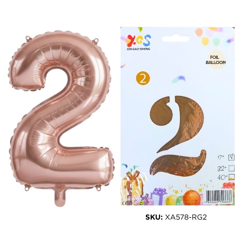 GLOBO NUM PEQ 2 ROSE GOLD