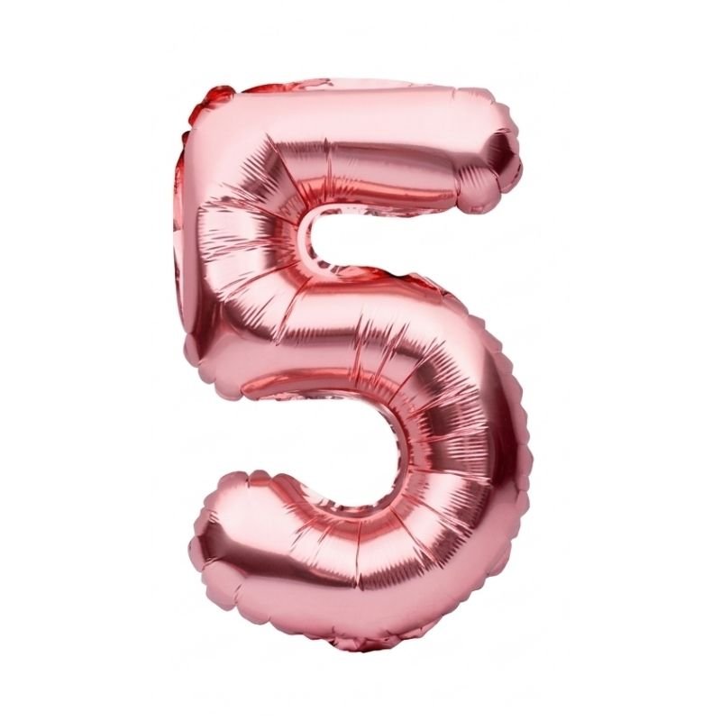 GLOBO NUM PEQ 5 ROSE GOLD