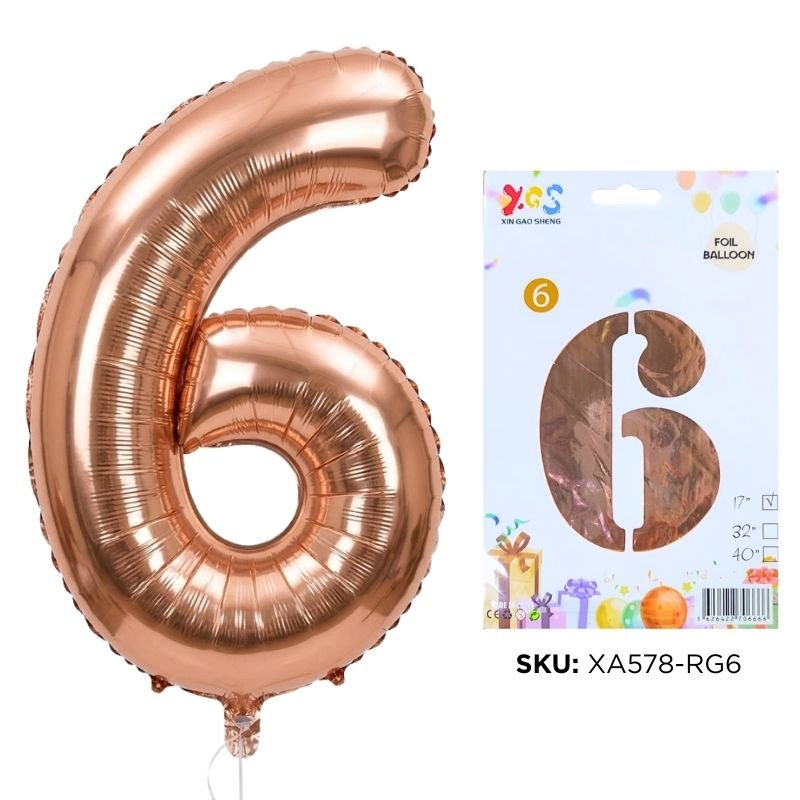 GLOBO NUM PEQ 6 ROSE GOLD
