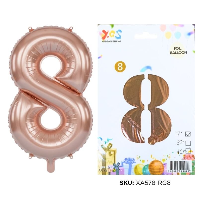 GLOBO NUM PEQ 8 ROSE GOLD