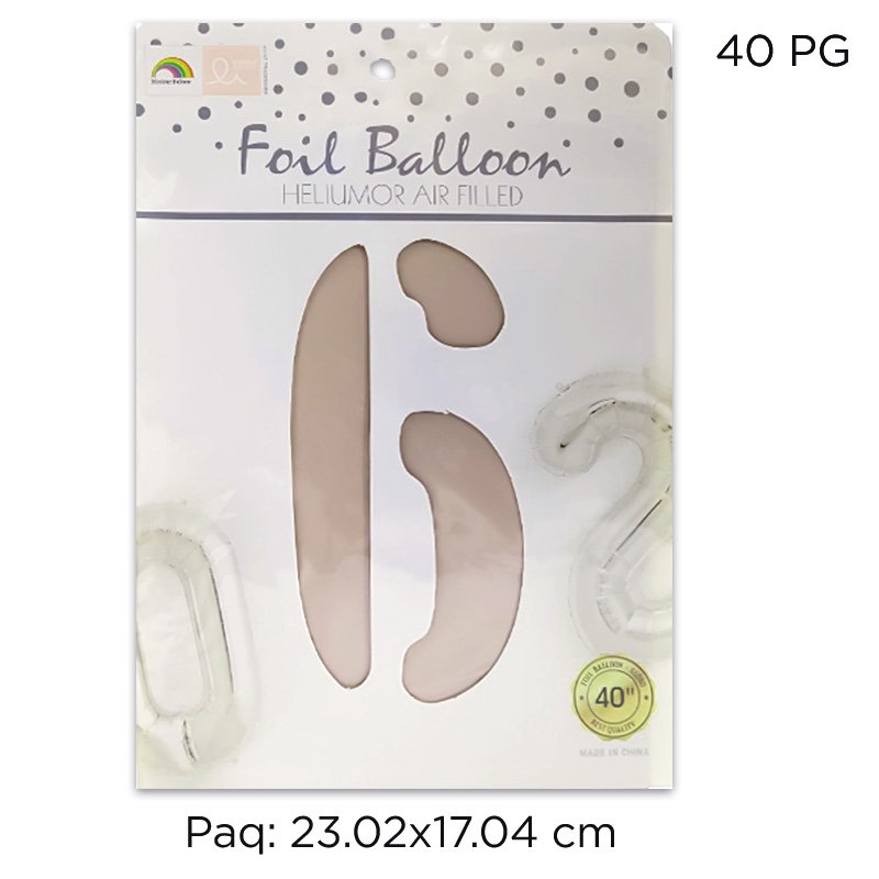 GLOBO NUM. 6 JUMBO BEIGE X300B