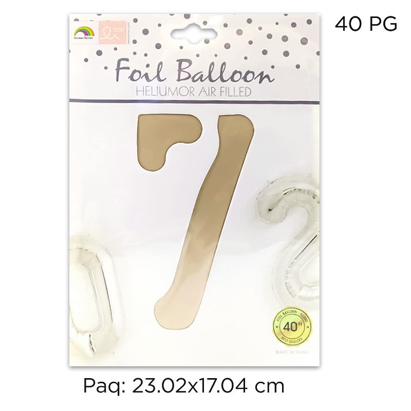 GLOBO NUM. 7 JUMBO BEIGE X300B