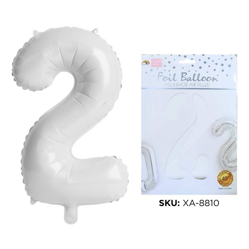 GLOBO NUM. JUMBO #2 BLANCO XU/400B