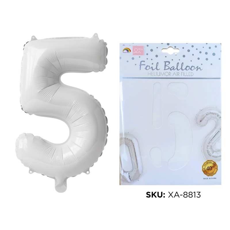 GLOBO NUM.JUMBO#5 BLANCO XU/400B