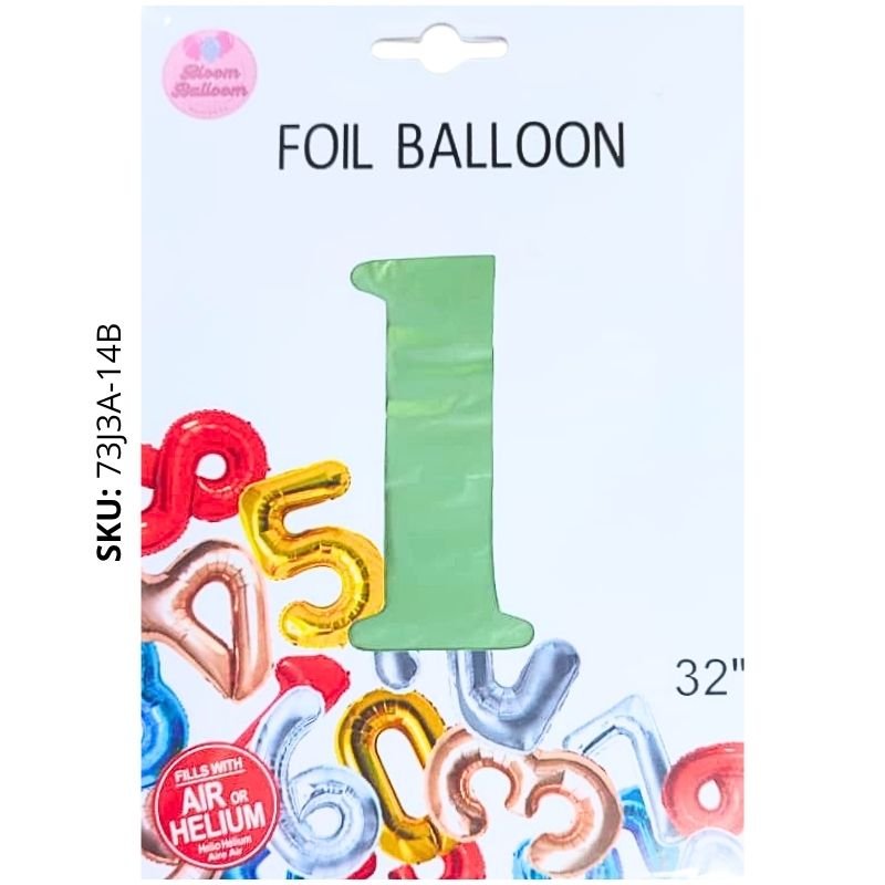 GLOBO NUMERO 1 VEDE MENTA 32PLG