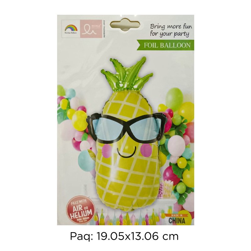 GLOBO PIÑA CON GAFAS 42X72CM X125B