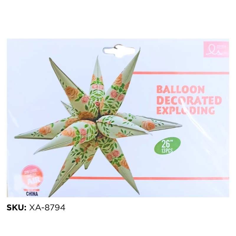 GLOBO PUNTAS ROSAS 13PCS XU X300B