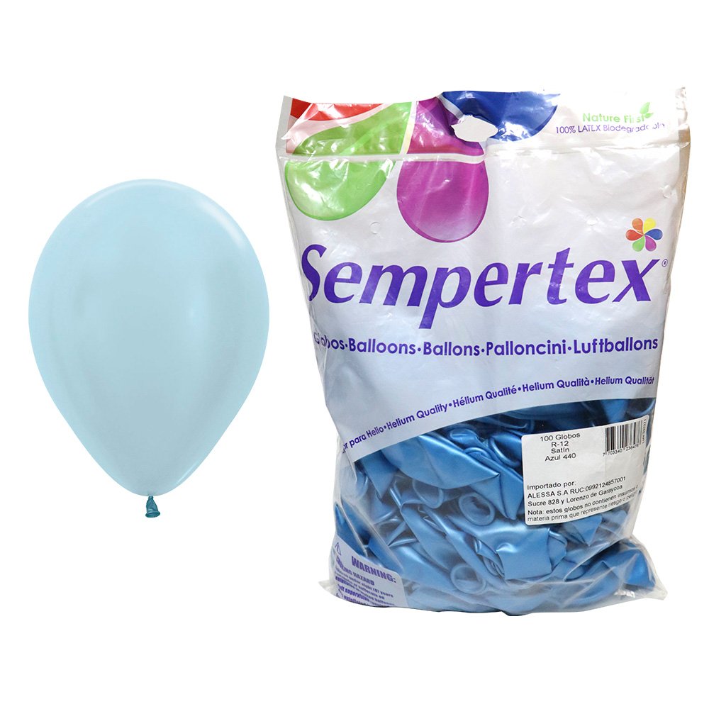 GLOBO R12 AZUL/CELESTE SATIN SEMPERTEX