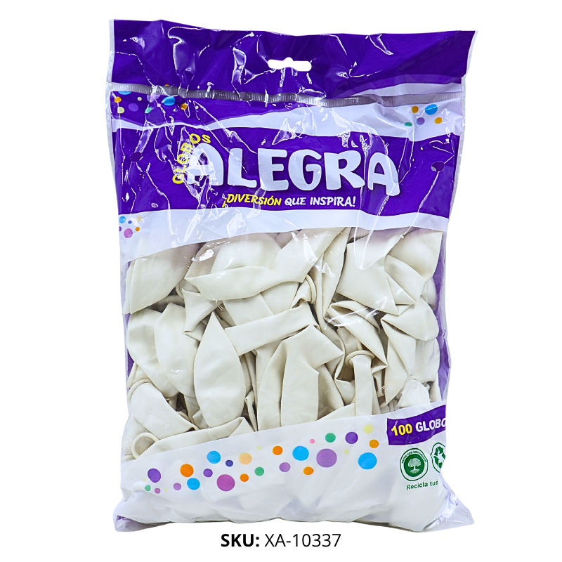 GLOBO R12 BLANCO NUBE ALEGRA X100PZ X100B