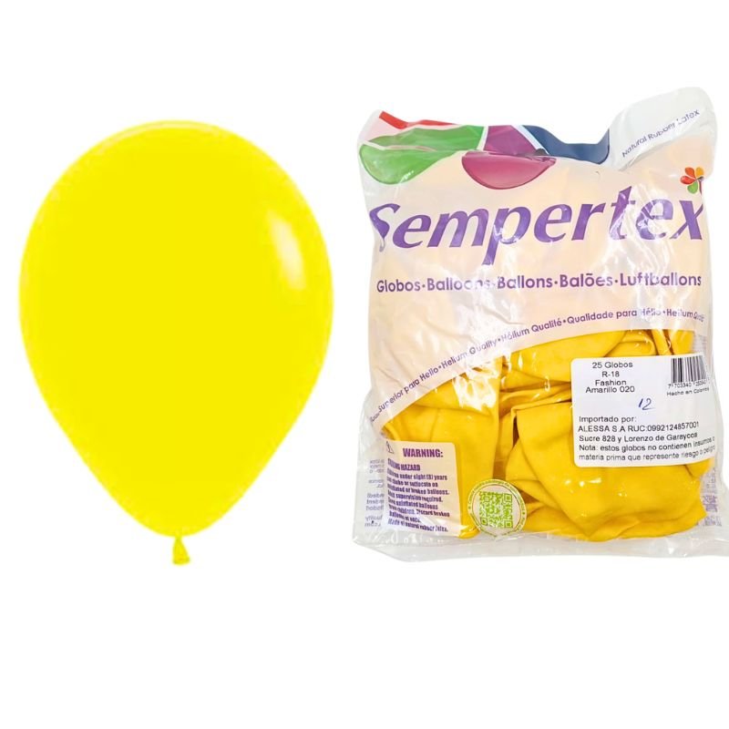 GLOBO R18 FASH. AMARILLO SEMP X 25
