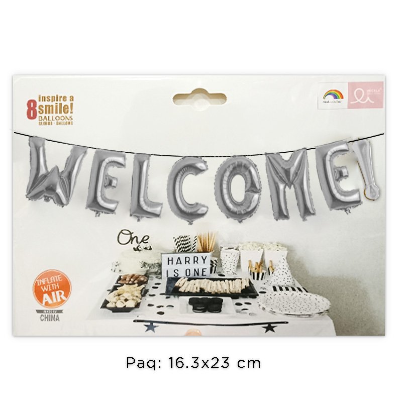 GLOBO WELCOME PLATA XU 8PCS X200B/ 10PQTE