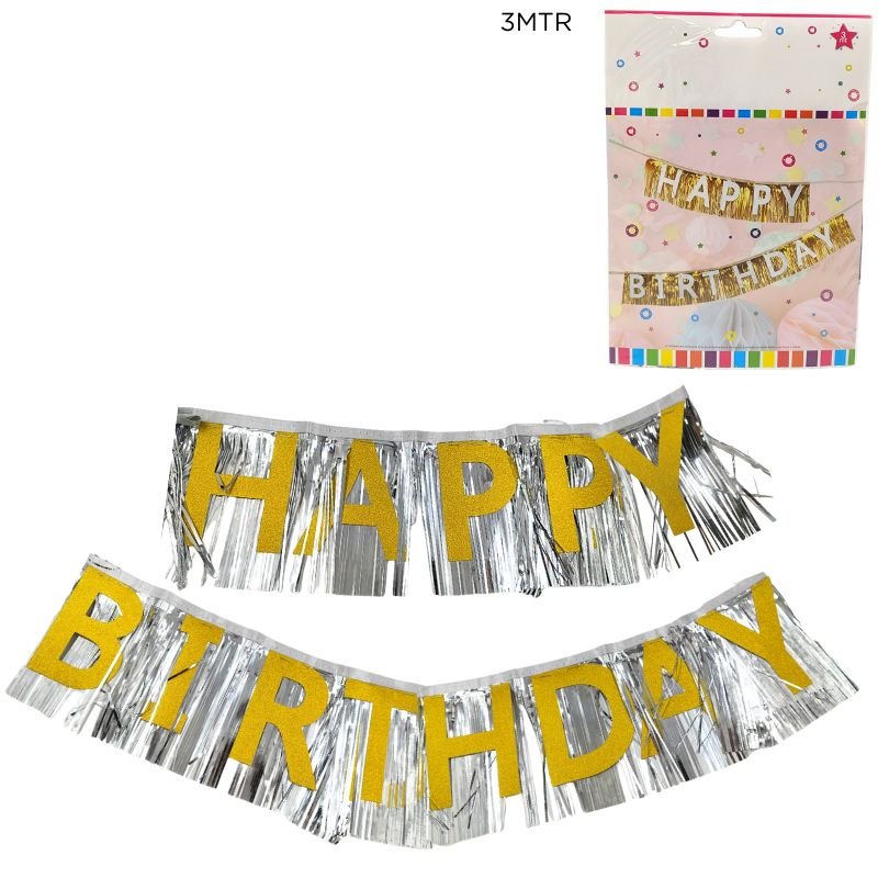 GUIRNALDA COR/TINSEL PLATA HAPPY/B XU X300B PQ/12
