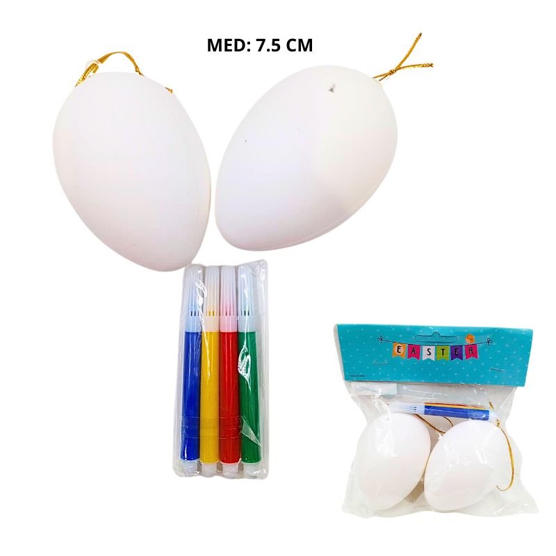 HUEVO PASC BLANCO C/MAR. X2PCS/X480B