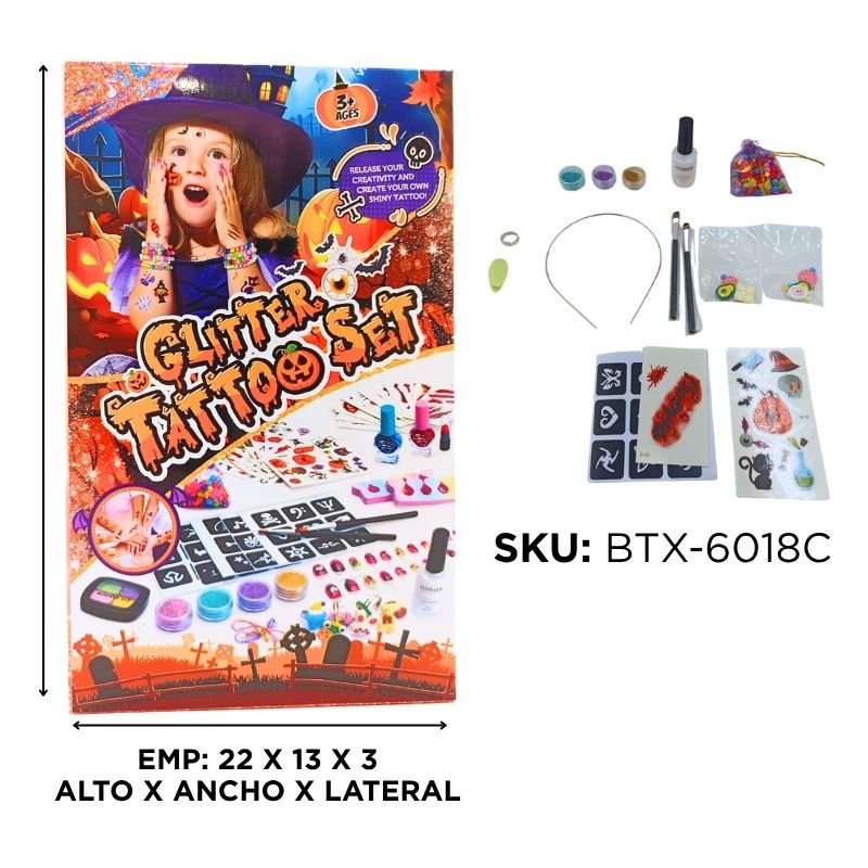 KIT TATOO HALLOWEEN INFANTIL BX120