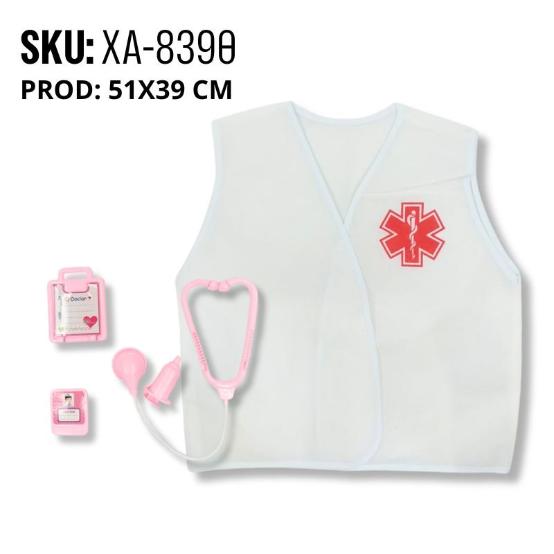 MANDIL DOCTOR C/ACC ROSA BX120