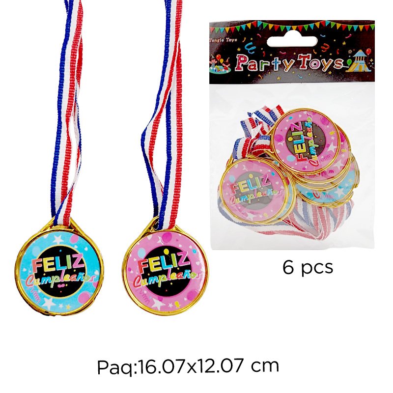 MEDALLA F/CUMPLEAÑOS X6PZS X 240B
