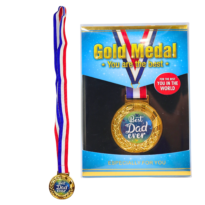 MEDALLA ORO BEST DAD EVER X144B