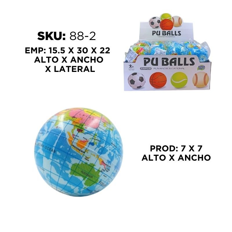 PELOTA ANTI STRES GLOB TERR CX24 BX576