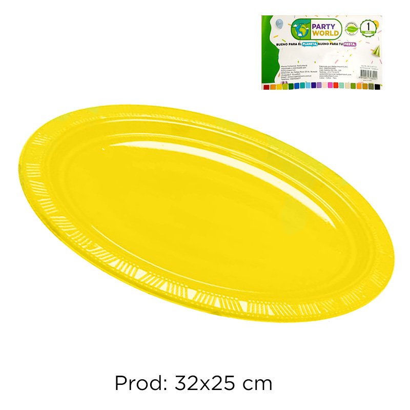 PLATO OVAL. AMARILLO X5U X60B