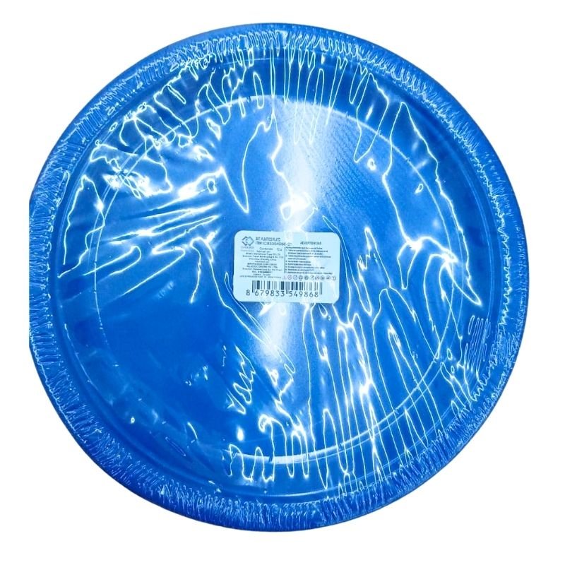 PLATO PLAST AZUL N9 X 10 UNDS