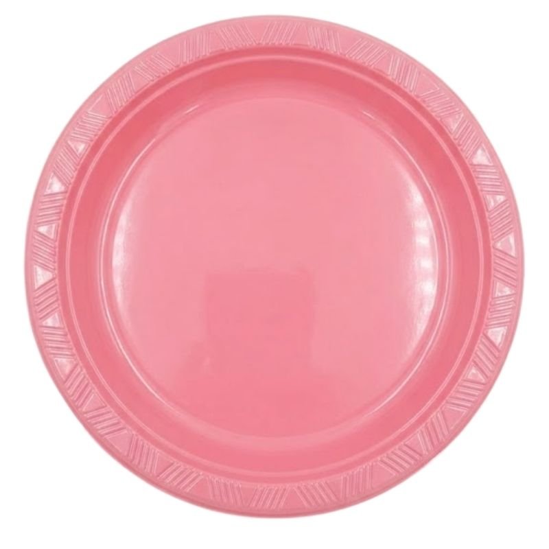 PLATO PLAST ROSADO PASTEL N7 X 10 UNDS