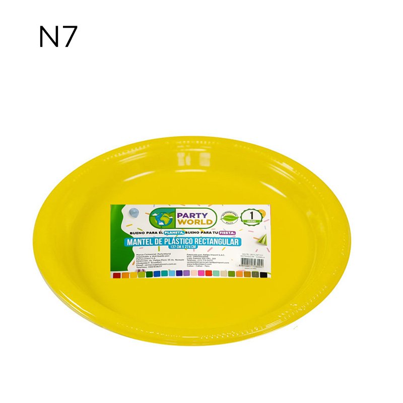 PLATOS PLAST.AMARILLO N7 X 10U.