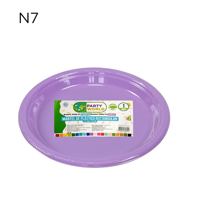 PLATOS PLAST.LILA N7 X 10U.