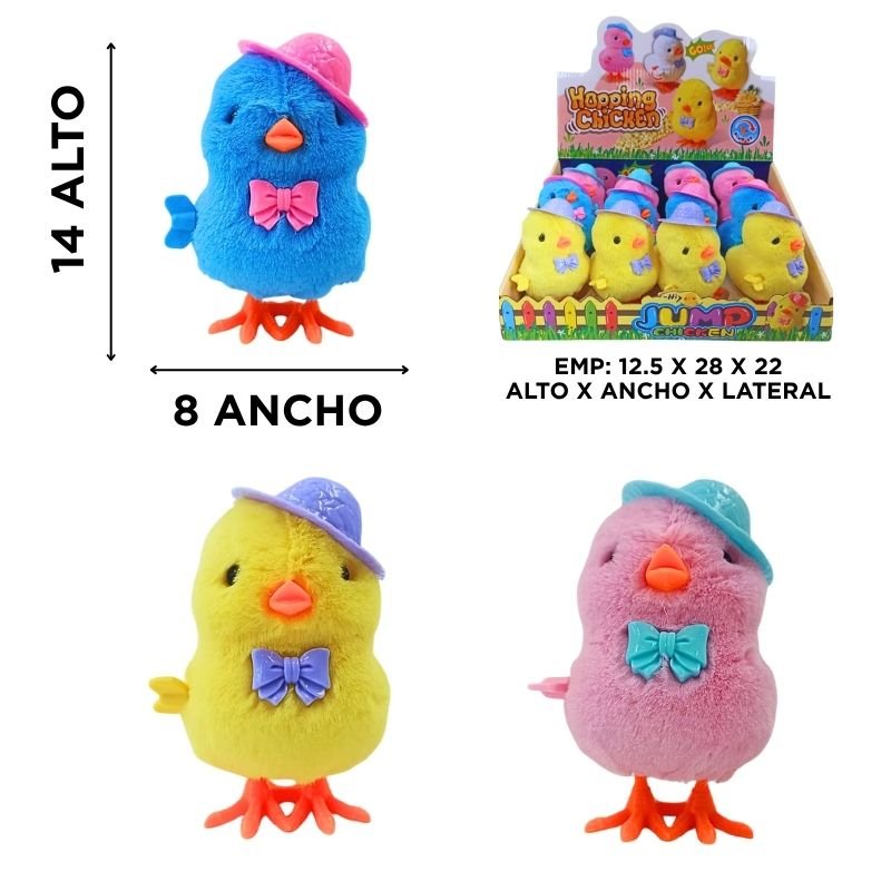 POLLO SOMBRERO 3 COLO 7X8.5CM CX12 BX48
