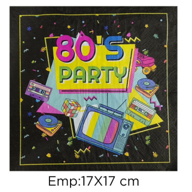 SERVILLETA 80´S PARTY X20 X240B