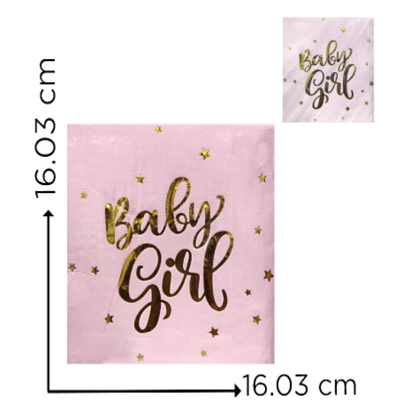 SERVILLETA BABY GIRL X20 X300B