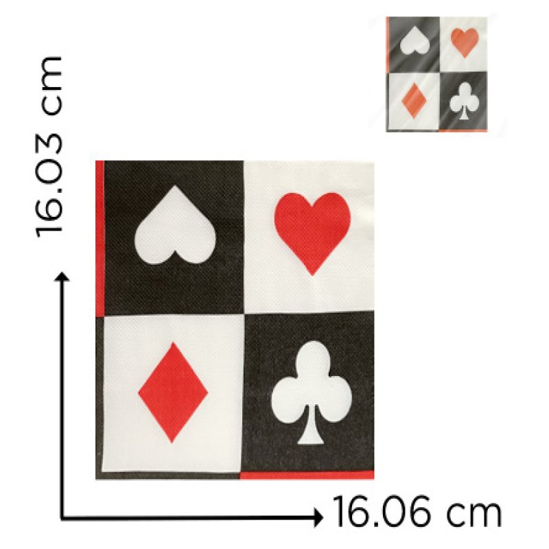 SERVILLETA CASINO 20PCS 300B