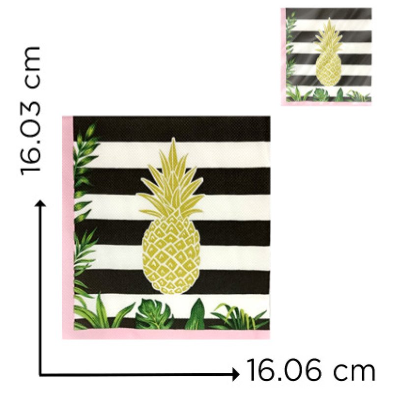 SERVILLETA PIÑA PINK 20PCS 300B