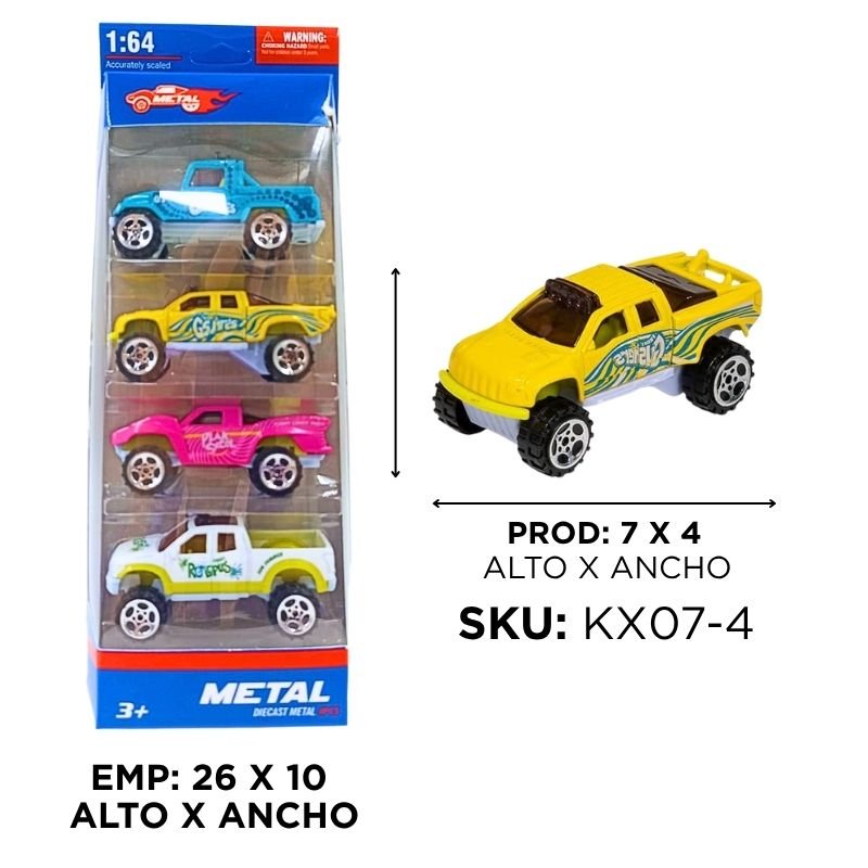 SET CARRITOS 4PCS BX144