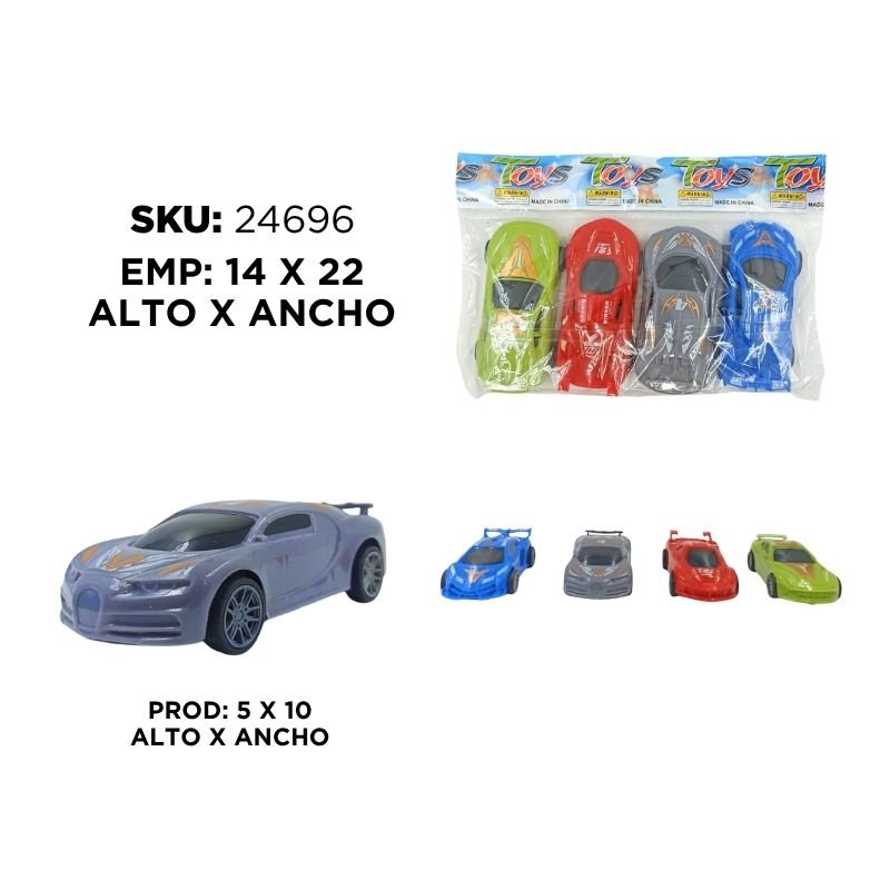 SET CARRITOS COLORES 4PCS BX360