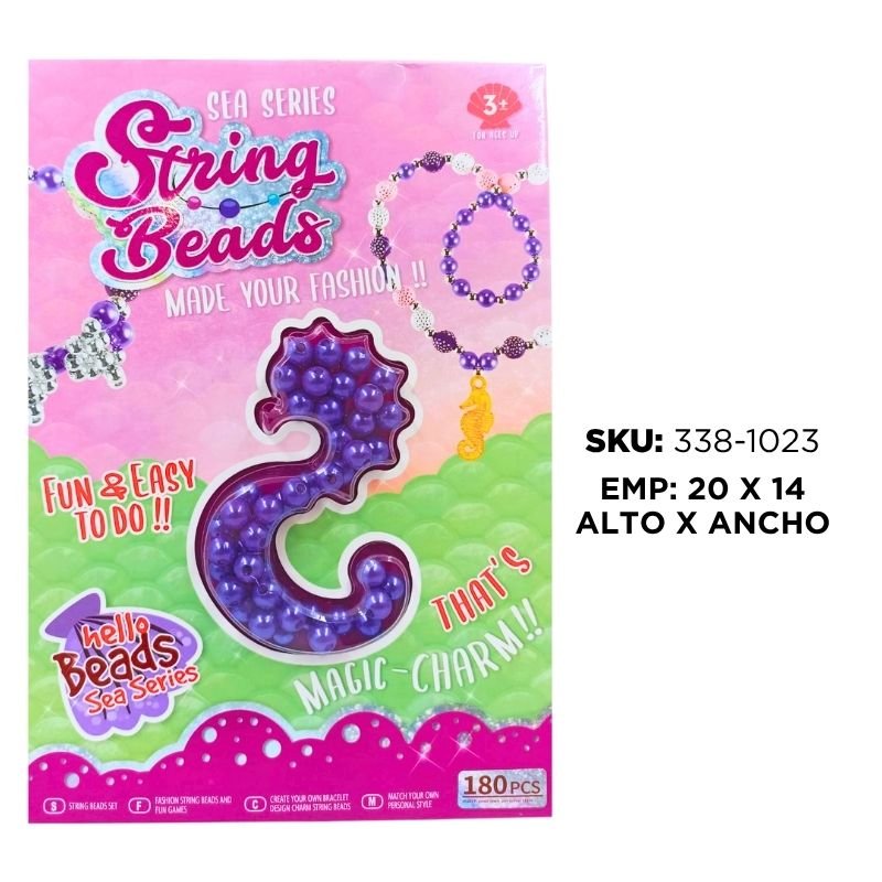 SET COLLAR BEADS CABALLITO/MAR BX192