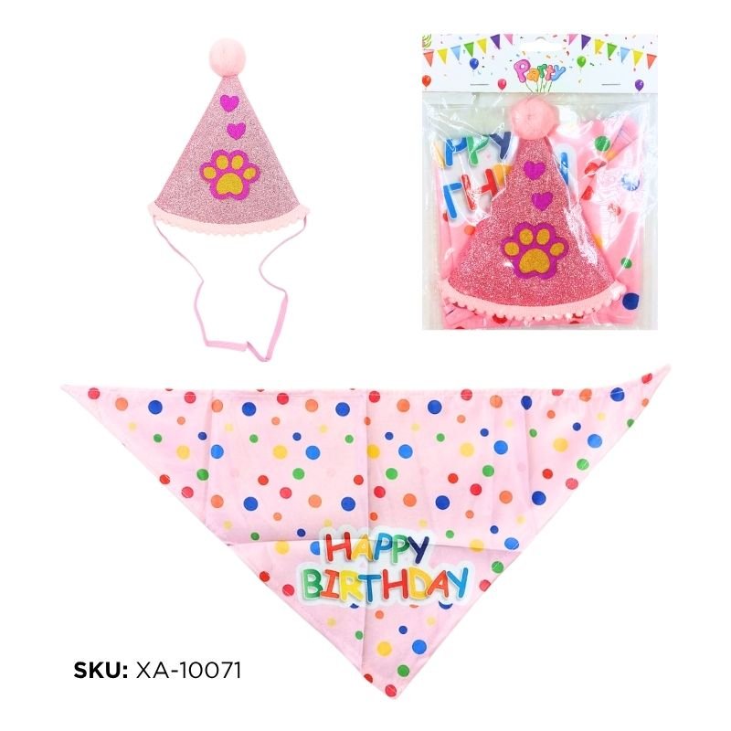 SET CUMPLE MASCOTA ROSA BX500