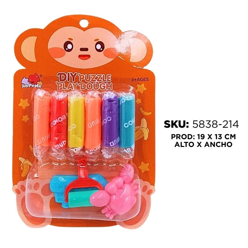 SET PLASTILINA MONITO 9 PCS BX24