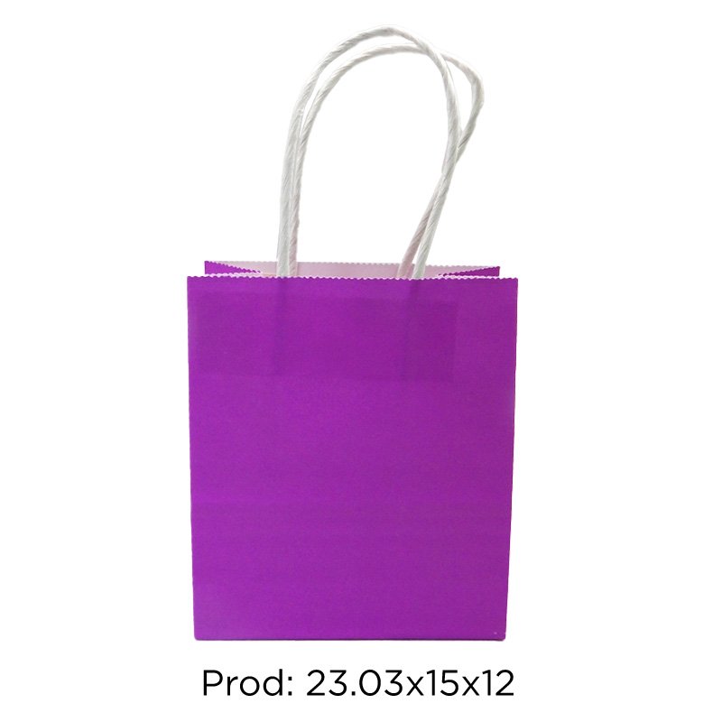 SHOPPING BAG MORADO PQ X 12PCS X 125B